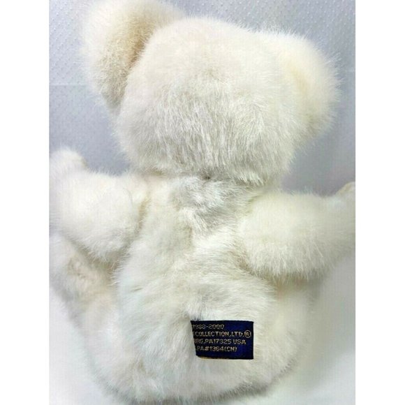 Boyds Collection Plush Bear White Jointed Furry Toy Animal 1988-2000 Vintage 10" - Picture 4 of 9